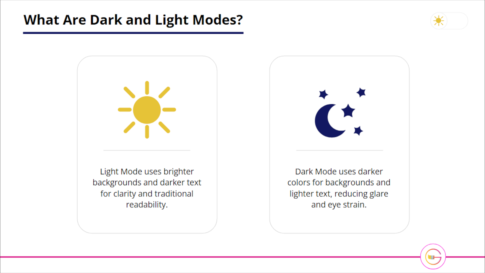 Light and Dark Mode